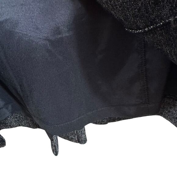 Ann Taylor Black Heather Square Neck Cap Sleeve Wool Blend Sheath Dress Size 10 - Picture 5 of 8